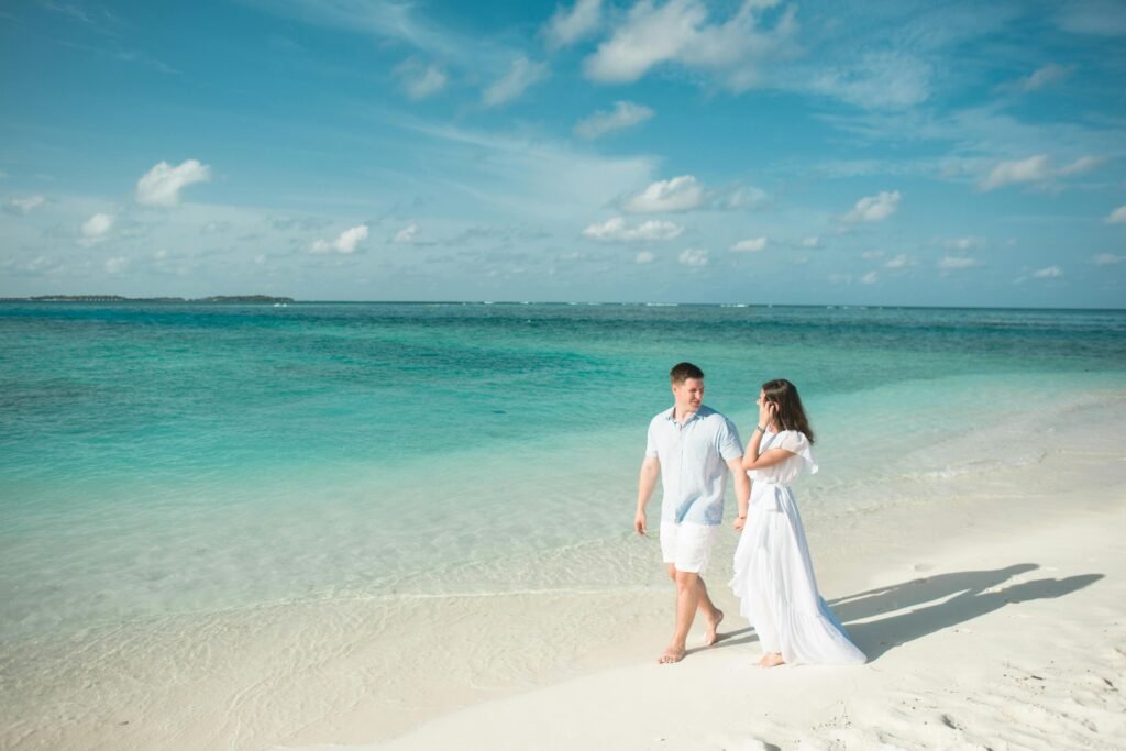 Newly Wed on Seashore